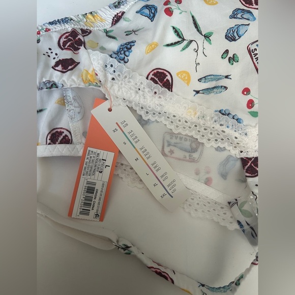 Colsie NWT Women's Woven Bralette Fruit Print Size Large - Picture 6 of 6